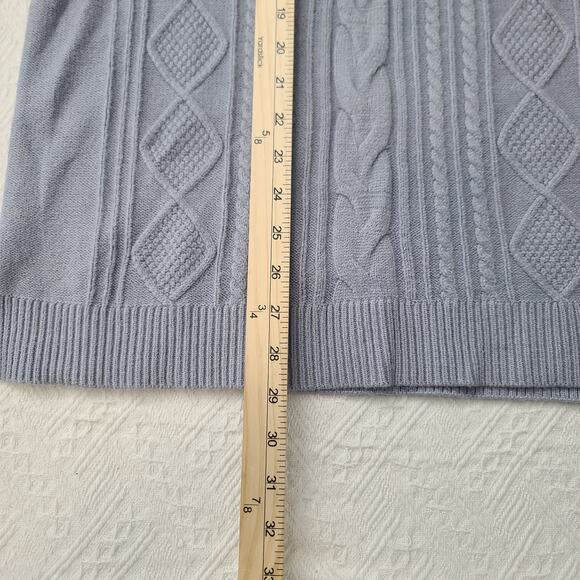 RD style Fisherman sweater size Medium Blue Cable knit cozy Stitch Fix office - Picture 6 of 8